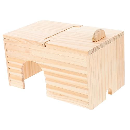 SEWOART Hamsternest Haustier Klein Zwinger Hamsterkäfige Und Lebensräume Winzig Drinnen Verstecke Häuser Hamster Living House Hamster-spielnest Tier Wohnort Hamster Schlafhaus Hölzern von SEWOART