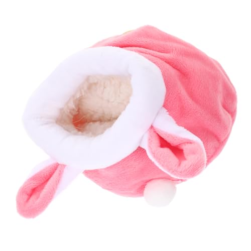 SEWOART Hamsternest Tierbett kanninchenhäuser Chinchillahöhle pet Bed Hamsterhöhle Meerschweinchenhaus Tiere Kaninchen Stall Hamster Plüschnest Hamster Plüschbett Baumwolle Rosa von SEWOART