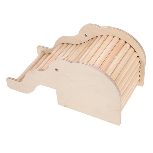 SEWOART Hamsterversteck Haustier-Trainingskäfig- Haustiere Hamsterkäfig drinnen Röhren dekoaufkleber Hamster Playhouse Hamster-Kletterleiter Hamster Schlafhaus Holz Beige von SEWOART
