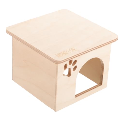 SEWOART Holzernes Hamsterhaus Hölzernes Hamsterversteck Hamsterhaus Hamsterbedarf Schlafplatz Für Hamster Spielzeug Für Hamsterkäfig von SEWOART