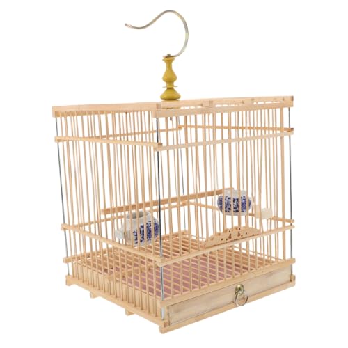 SEWOART Hängevogelkäfig Für Draußen Handgefertigter Vogelkäfig Mit Abnehmbarer Bodenschale Traditioneller Singvögel-käfig Vintage-vogelkäfig Für Kleine Vögel von SEWOART