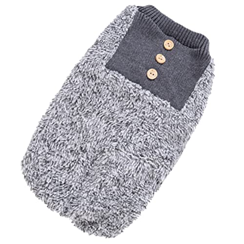SEWOART Haustier Bademantel hundeoverall Dog Costume hundezubehör hundekostüme Dog Accessories Welpenkostüm Kleidung für Haustiere entzückende Hundekleidung Polyester Baumwolle Grey von SEWOART