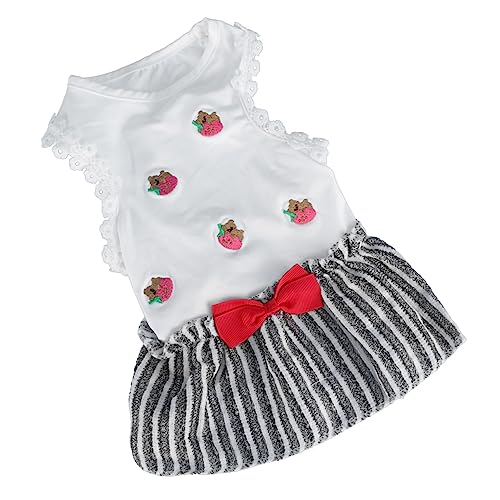 SEWOART Haustier Gestreifter Rock Hundejacken Tutu-Kleid Für Hunde Süße Welpen-Outfits Hunde-Outfits Geburtstagskleid Für Hunde Hund Blumenmädchen Kleid Welpen-Shirts Weiß Baumwolle SEWOART Haustier Gestreifter Rock Hundejacken Tutu-Kleid Für Hunde Süße Welpen-Outfits Hunde-Outfits Geburtstagskleid Für Hunde Hund Blumenmädchen Kleid Welpen-Shirts Weiß Baumwolle von SEWOART