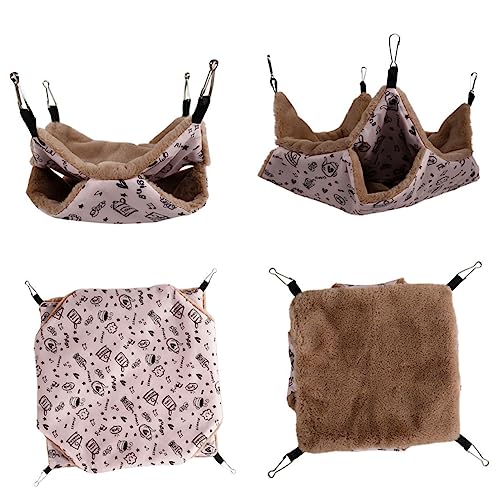 SEWOART Hängematte Zum Aufhängen Für Hamster Plüsch-schichtbett 4 Clips Für Meerschweinchen Eichhörnchen Chinchilla Ratte 20 X 20 cm von SEWOART