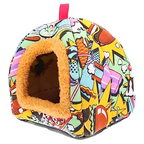 SEWOART Haustier Jurtennest Streu Vogel Igel Hamster Rennmaus Wellensittich Meerschweinchenbett Outdoor Kaninchen Meerschweinchen Versteck Hasenkäfig Futterspender Für von SEWOART