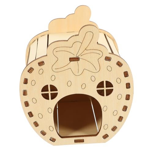 SEWOART Haustier Schlafhaus Hamster Zubehör Holz Hamster Holz Versteck Hamster Häuser Und Verstecke von SEWOART
