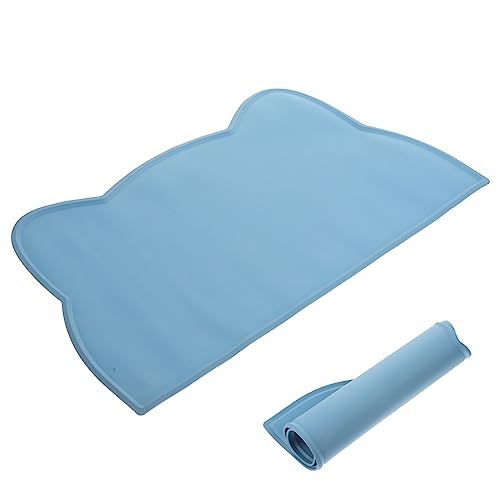 SEWOART Haustier Tischset Hundezubehör Fütterungszubehör Katzenfuttermatte Futtermatte Für Hunde Futtermatte Für Haustiere Waschbare Futtermatte Haustierbedarf Silikonmatte Navy Kieselgel von SEWOART