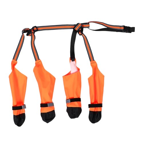 SEWOART wasserdichte Schuhe Für Hunde rutschfeste Sohle Pfotenschutz Regenschutz Bequeme Haustierstiefel Zum Wandern Regen Kompakte Aufbewahrung Mehrjährige Nutzung von SEWOART