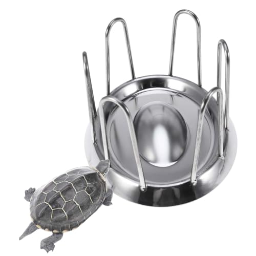 SEWOART Haustierbedarf Futterspender Für Schildkröten Schildkrötenschale Silver von SEWOART