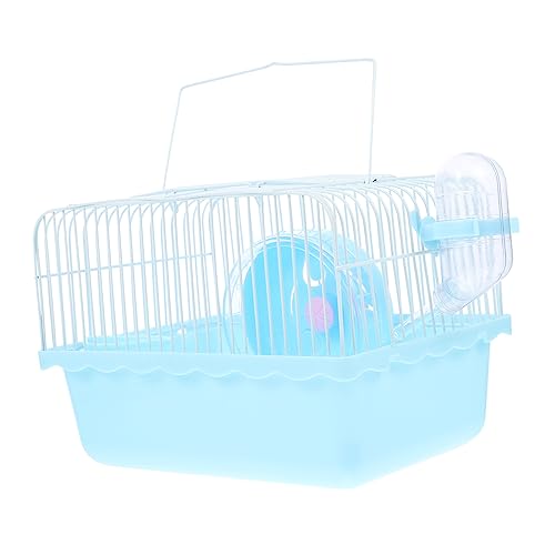 SEWOART Haustierkäfig Zwinger klein hamsterkäfig hamsterhaus Hamster cage Hamster käfig Hamster trinkflasche Chinchillakäfig hamsterzubehör Reisekäfig für Hamster Hamster-Villa-Käfig Blue von SEWOART