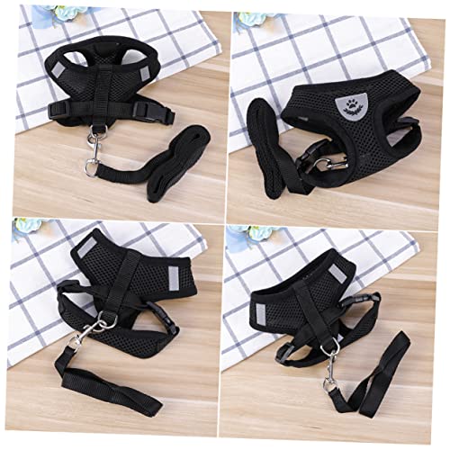 SEWOART Haustierweste hundegurt hundelaufband Chest Strap hundegürtel hundezuggeschirr Hundeweste Hundegeschirre für kleine Hunde Welpe Brustgurt Hundeleine Weste hundegeschirr Weste Black von SEWOART