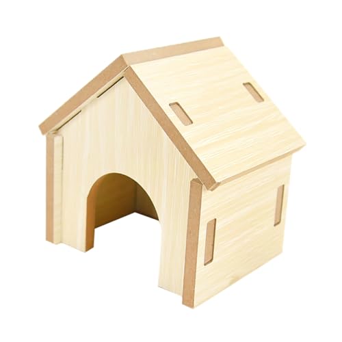 SEWOART Hamster Haus Aus Holz Hamsterversteck Hamsterschlafnest Holzversteckhaus Sommerversteck Kleines Haustierhaus Zum Trainieren Und Spielen von SEWOART