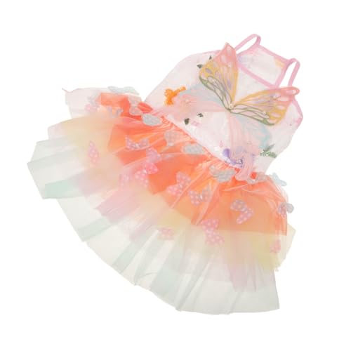 SEWOART Hunde Prinzessin Kleid Schmetterling Tutu Kostüm für Kleine Hunde und Katzen Einfach Anzuziehen Vielseitig für Hochzeit Party Urlaub XXL Brust Modisches Haustierkleid von SEWOART