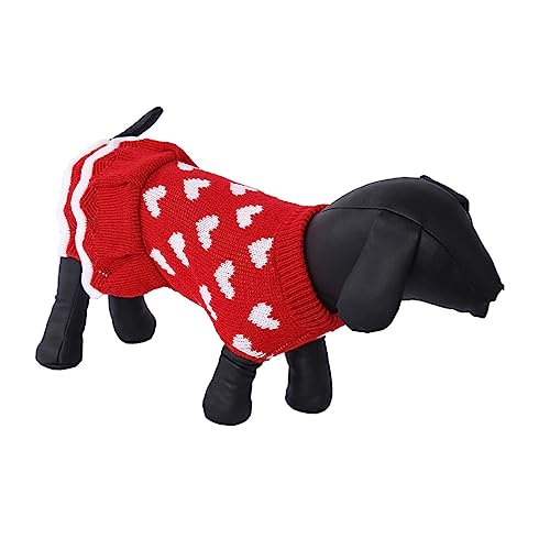 SEWOART Halloweenkostüm Weihnachtskleidung für Hunde Kleid für Mädchen rosafarbene Kleidung Kleiner Hundepullover Rock Hund Tuch Haustierzubehör festlich Hundekleidung rot von SEWOART
