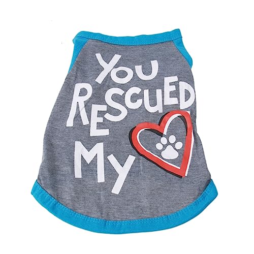 SEWOART Hundekleidung Frühling Sommer Stil Stylisches Valentinstag Outfit für Kleine Hunde und Welpen Baumwollmaterial Blau S Bequem für Alltag und von SEWOART