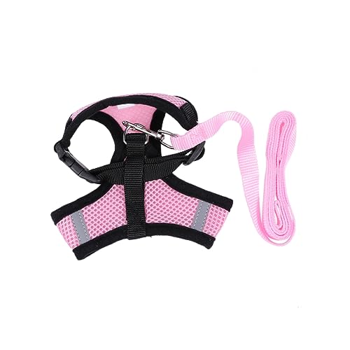 SEWOART Hundeleine Weste hundegurt hundelaufband hundezuggeschirr Chest Strap hundegürtel Hundegeschirr Haustier Welpenleine Hundeweste Brustgurt hinten Rosa von SEWOART