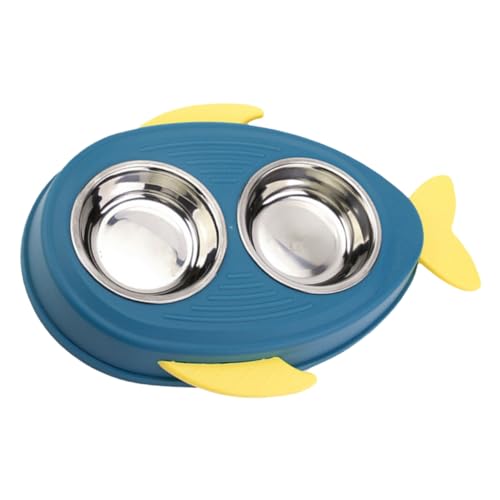 SEWOART Hundenapf für Hundefutterschale Welpe erzogen Futterspender wasserschale wasserschüssel hundekot Hundehaufen futtercontainer futterbehälter Haustiernapf Katzennapf Plastik Blue von SEWOART