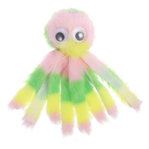 SEWOART Katzenspielzeug Aus Plüsch in Regenbogenfarben Oktopus Interaktives Kauspielzeug Zum Beißringen Für Hauskatzen Weiches Fesselndes Spielspielzeug Für Kätzchen von SEWOART
