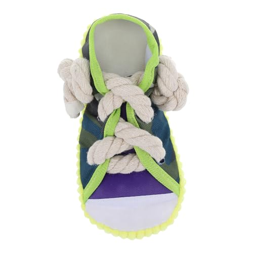 SEWOART Interaktives Hundespielzeug Slipper Form mit Quietschfunktion Strapazierfähiges Canvas Material Beißfest und Spielerisch für Kleine und Mittelgroße Hunde für Drinnen und Draußen von SEWOART