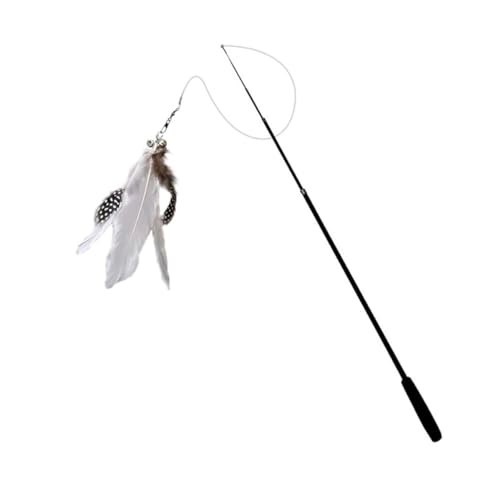 SEWOART Interaktives Katzenspielzeug Angel Mit Teleskopierbarem Stab Aus Carbonfaser Mit Weißem Federanreiz Indoor Für Katzen Und Kätzchen SEWOART Interaktives Katzenspielzeug Angel Mit Teleskopierbarem Stab Aus Carbonfaser Mit Weißem Federanreiz Indoor Für Katzen Und Kätzchen von SEWOART