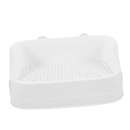 SEWOART Kaninchen Toilette mit Niedrigem Abnehmbare Reinigungsschale Platzsparend für Innenkäfige Langlebiges Material Geruchsneutral für Kaninchen und Kleintiere von SEWOART