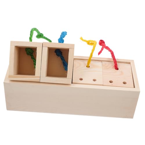 SEWOART Kasten Hamster Zur Nahrungssuche Hamster Suchen Hamster Futter Verstecken Hamsterspielzeug Lustig Hamster Kauert Haustier Hölzern von SEWOART