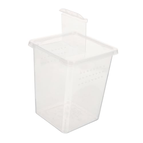 SEWOART Kasten Kletterbox Für Haustiere Automatischer Spender Für Fischfutter Frosch Käfige Inkubator Schildkröte Zubehör Bausatz Futterspender Gecko Schildkrötentisch Transparent Plastik von SEWOART