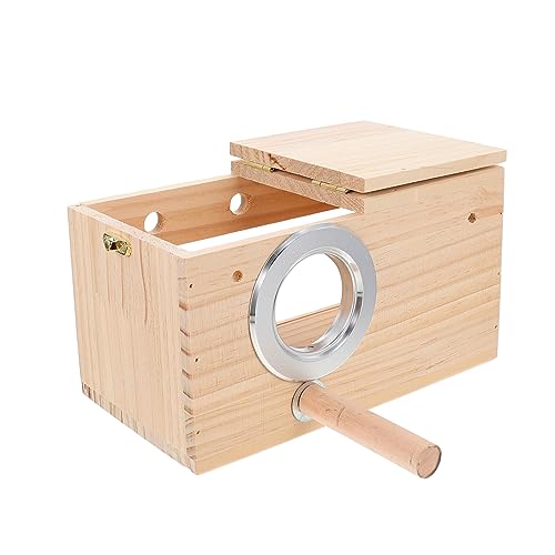 SEWOART Kasten Papageien Zuchtbox vogelkäfig Birdcage vogeltränke käfig Vogelzubehör Vogelhäuschen hängende Zucht Versteck Hängematte vogelhaus Vogelversorgung Papageienversorgung hölzern von SEWOART