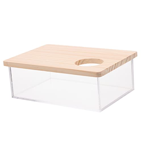 SEWOART Kasten Sandkasten für Hamster klare Wanne Sandbad für Hamster Sandbad Duschraum Kleine Haustiertoilette hamsterzubehör Hamster klo Hamsterbad Sandbadbehälter für Rennmäuse Acryl von SEWOART