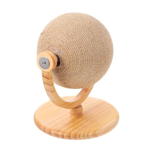 SEWOART Katze Fangball katzenkratzmatte kratzmatte für Katzen katzenspielzeig Katzenspielzeug Katze kratzt Kratzspielzeug aus Sisal Kätzchen Schleifkralle Sisalseil Khaki von SEWOART