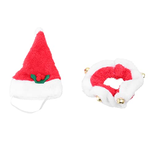 SEWOART Weihnachtshalsband für Haustiere Weihnachtsmützen für Welpen Hüte Haustier Weihnachtsmütze Katzen-Weihnachtsmütze Katzen und Hunde Hut Weihnachtskostüme von SEWOART