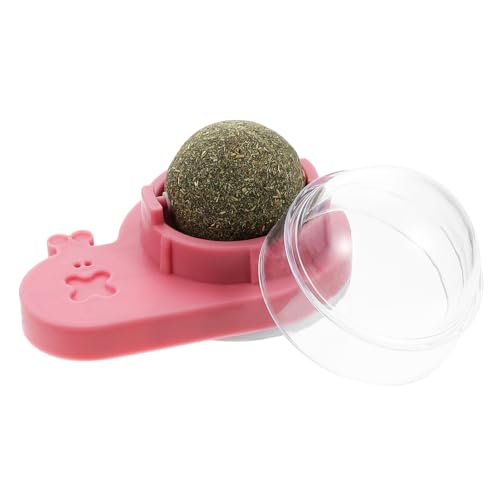 SEWOART Katze Mu Tian Polygonum Ball Essbares Spielzeug Versuchung Katzenleckereien Kauspielzeug Für Katzen Katze Lecken Spielzeug Auto Sauber Rotieren Rosa Pp Silberrebe von SEWOART