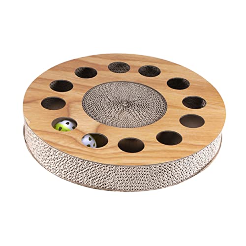 SEWOART Katze kratzt mit Ball Katzenkratzbrett drinnen Kratzer katzenspielzeug aus Wellpappe für Haustiere SEWOART Katze kratzt mit Ball Katzenkratzbrett drinnen Kratzer katzenspielzeug aus Wellpappe für Haustiere von SEWOART