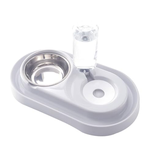 SEWOART Katzenfütterungsschale pet Feeder pet Water Bottle pet Water Bowl Futterspender für Haustiere Wassernapf für Haustiere nachweisen Trinken verschütten Katzenfutter Katzennapf Weiß von SEWOART