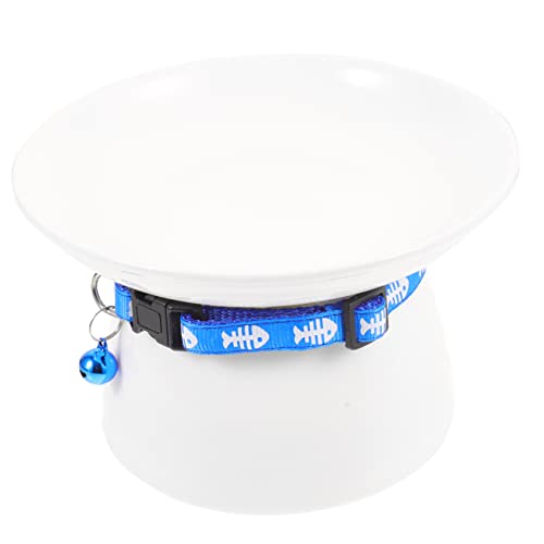 SEWOART Katzenfutter-Becken Erzogen Schüsseln Essen Futterspender Katzennäpfe Katze Erhöhte Schalen Futternäpfe Für Katzen Angehoben Fütterung Slow Feeder Katzennapf Haustier Klein Keramik von SEWOART