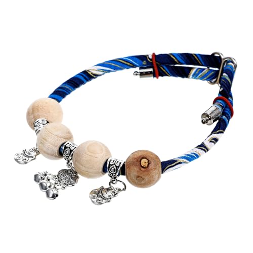 SEWOART Katzenhalsband Mit Glöckchen Und Verstellbarem Verschluss Aus Holzperlen Und Baumwollseil Für Katzen Und Kätzchen Sicher Und Bequem SEWOART Katzenhalsband Mit Glöckchen Und Verstellbarem Verschluss Aus Holzperlen Und Baumwollseil Für Katzen Und Kätzchen Sicher Und Bequem von SEWOART
