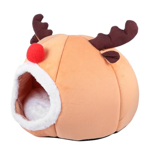 SEWOART Bequemes Katzenhöhlenbett halbgeschlossenes Katzenbett aus PP-Baumwolle warmes Winternest SEWOART Bequemes Katzenhöhlenbett halbgeschlossenes Katzenbett aus PP-Baumwolle warmes Winternest von SEWOART
