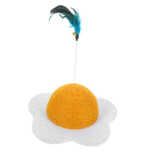 SEWOART Kratzspielzeug für Kätzchen Katzenkratzbrett Eigelb-Design runder Kratzball Katzenspielzeug für Zuhause zufällige Farbe SEWOART Kratzspielzeug für Kätzchen Katzenkratzbrett Eigelb-Design runder Kratzball Katzenspielzeug für Zuhause zufällige Farbe von SEWOART