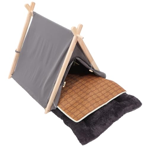 SEWOART Katzenzelt mit Abnehmbarem Dickem Sommerkühlkissen Multifunktionales Kleines Haustierzelt aus Wildleder und Baumwolle für Hunde und Katzen Indoor und Outdoor Geeignet SEWOART Katzenzelt mit Abnehmbarem Dickem Sommerkühlkissen Multifunktionales Kleines Haustierzelt aus Wildleder und Baumwolle für Hunde und Katzen Indoor und Outdoor Geeignet von SEWOART
