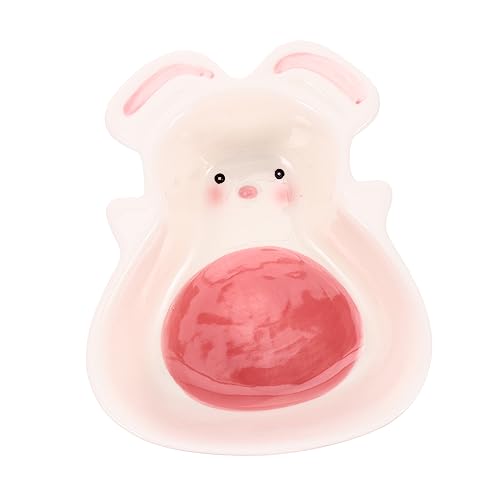 SEWOART Keramiknapf für Haustiere Hamster -Fütterungsschale Hasen-Servierplatte Essen Die Hamster-Futterschale Kleintier-Futtertrog Kaninchen futternapf strapazierfähiger Haustiernapf Weiß von SEWOART