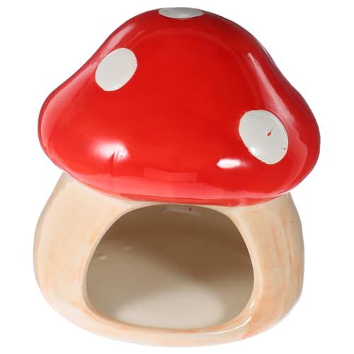 SEWOART Keramik Hamster Pilz Nest Haus Sommer Kühlhaus Versteck Für Kleintiere Igel Ratten von SEWOART