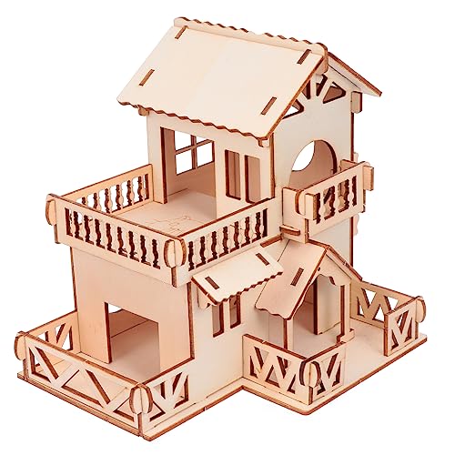 SEWOART Kleines Tierhaus Aus Holz Für Hamster Und Kleine Haustiere Zweistöckige Hütte Mit Klettergerüst Gemütliches Nest Für Nagetiere Versteck SEWOART Kleines Tierhaus Aus Holz Für Hamster Und Kleine Haustiere Zweistöckige Hütte Mit Klettergerüst Gemütliches Nest Für Nagetiere Versteck von SEWOART