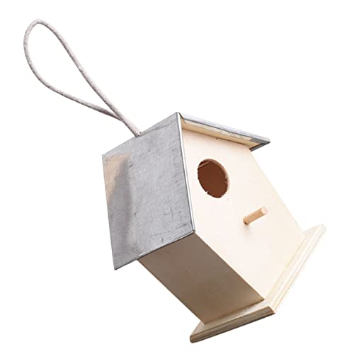 SEWOART Hängendes Vogelhaus Für Garten Wetterfestes Nistkäfig Für Wildvögel Futterstation Für Outdoor-Bereich Vogelnest Für Kleinvögel von SEWOART