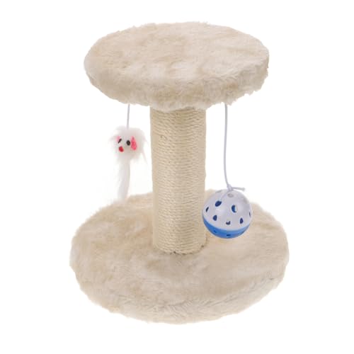 SEWOART Katzenkratzbaum-Plattform doppelter Sisalstämme und Katzennagelfeile für Kätzchen Beige SEWOART Katzenkratzbaum-Plattform doppelter Sisalstämme und Katzennagelfeile für Kätzchen Beige von SEWOART