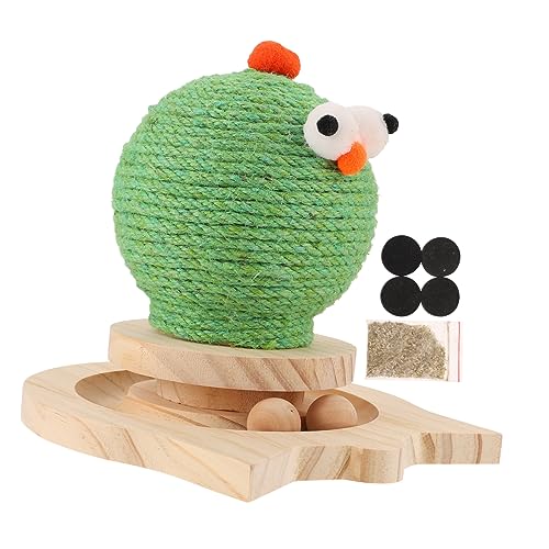 SEWOART Kratzspielzeug für Katzen Langlebiges Katzenkratzbrett mit Drehplatte Sicheres und Stabiles Design für Gesunde Bewegung und Stundenlangen Spielspaß von SEWOART