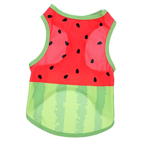 SEWOART Hundebekleidung Haustierweste Weste Wassermelonen-Design Bequemes Hunde-t-Shirt Atmungsaktive Hundewetterausrüstung Hundekühlweste von SEWOART