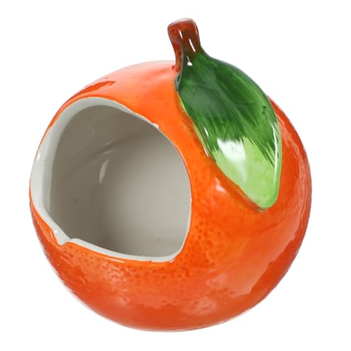 SEWOART Keramisches Schlafbett Orangefarbenes Hamsternest Kreatives Haustiernest Kühlendes Nest Haustierbedarf Für Hamster Oder Andere Kleintiere SEWOART Keramisches Schlafbett Orangefarbenes Hamsternest Kreatives Haustiernest Kühlendes Nest Haustierbedarf Für Hamster Oder Andere Kleintiere von SEWOART