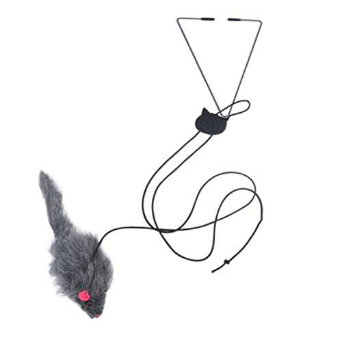 SEWOART Lustiges Katzenspielzeug Katzenminze Gefülltes Faultier Plüschtier Kätzchen Übungsstock Neckisch Mäuse Interaktives Katzenspielzeug Bausatz Futterspender Quaste Baumwollseil Grey von SEWOART