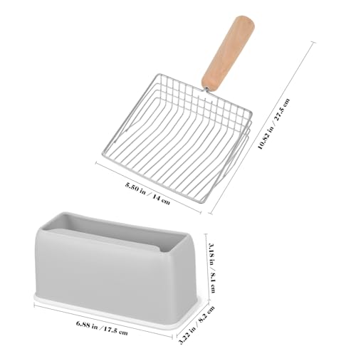 SEWOART Metall Katzenstreuschaufel mit Holzgriff Robuste Litter Sifter mit Großem Sieb Schnelles und Komfortables Aufnehmen von Klumpstreu Langlebig und Ergonomisch für Katzenklos SEWOART Metall Katzenstreuschaufel mit Holzgriff Robuste Litter Sifter mit Großem Sieb Schnelles und Komfortables Aufnehmen von Klumpstreu Langlebig und Ergonomisch für Katzenklos von SEWOART
