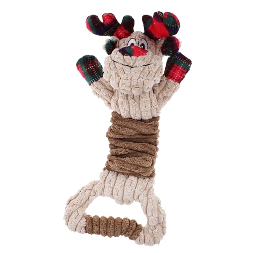 SEWOART Weihnachtliches Plüsch Hundespielzeug Elch-Form Langlebig Geeignet Für Kleine Hunde Kauspielzeug Für Welpen Interaktives Spielzeug Für Zahnpflege Und Spielvergnügen SEWOART Weihnachtliches Plüsch Hundespielzeug Elch-Form Langlebig Geeignet Für Kleine Hunde Kauspielzeug Für Welpen Interaktives Spielzeug Für Zahnpflege Und Spielvergnügen von SEWOART